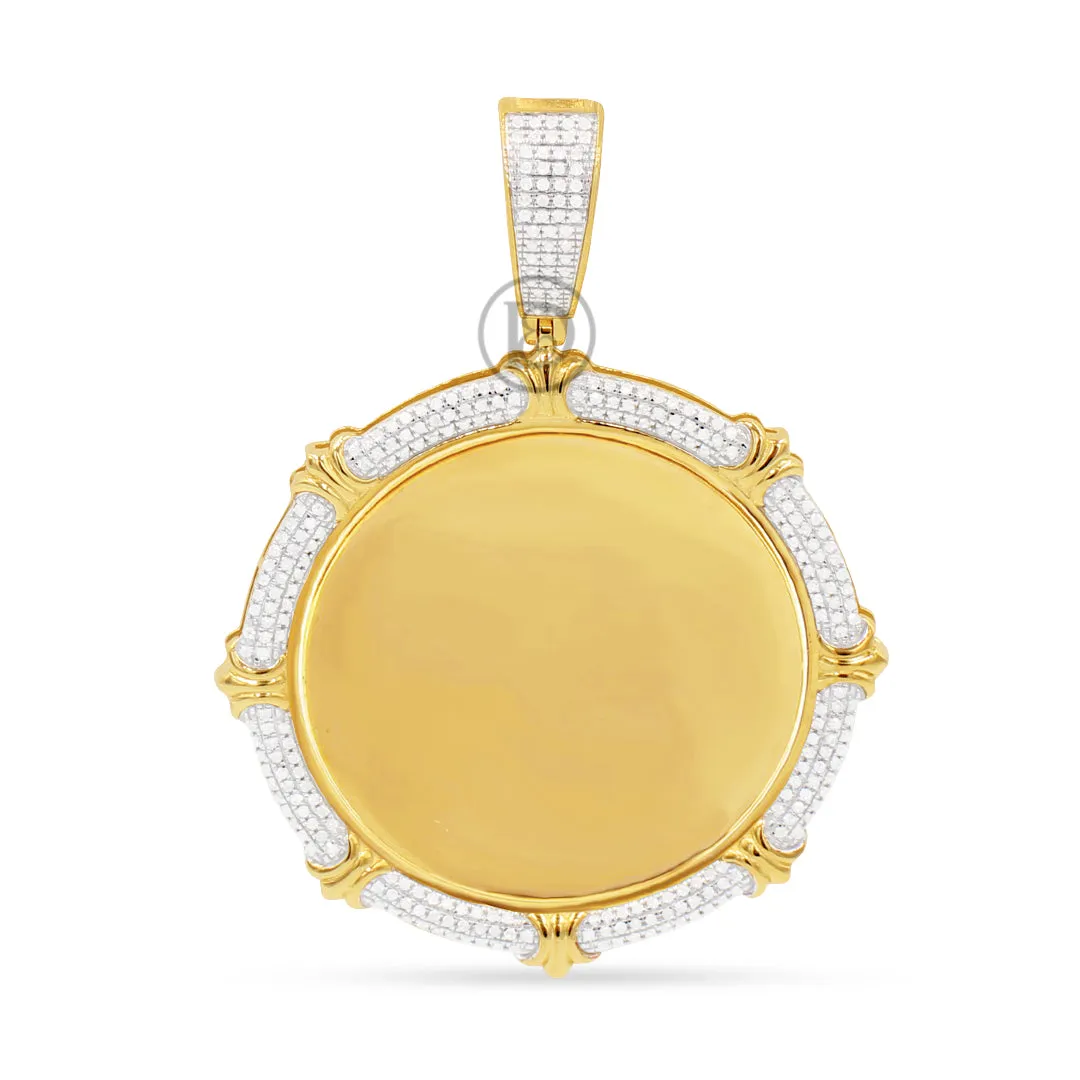 10K Yellow Gold Memory Pendant with 0.45CT Diamonds