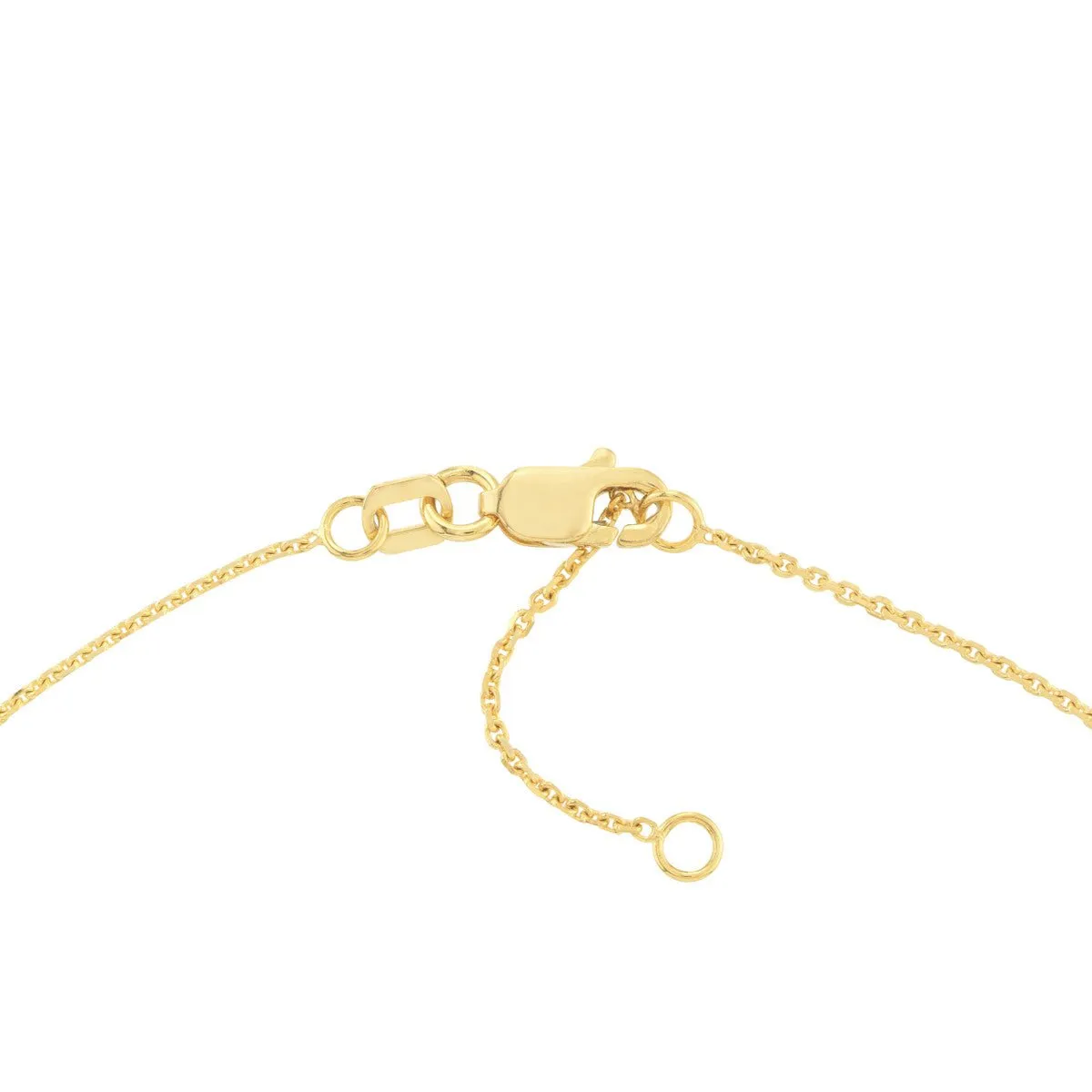 14K Yellow Gold Star Trio Adjustable Anklet