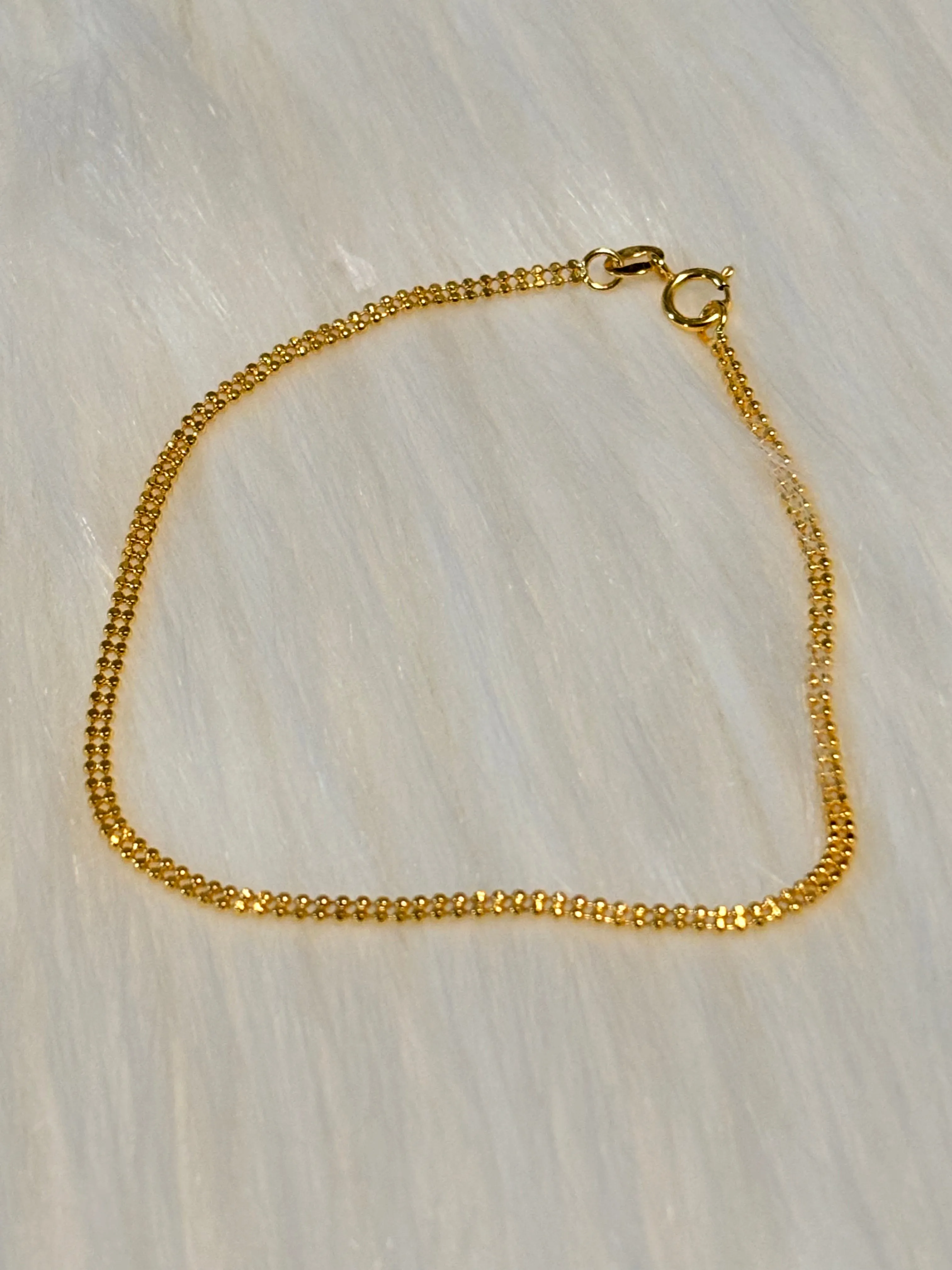 18K Gold Beaded Bracelet