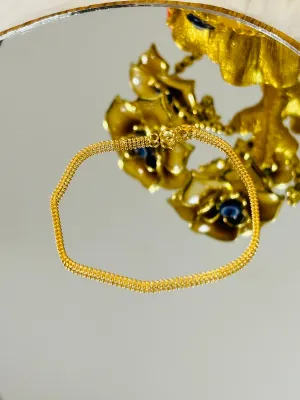 18K Gold Beaded Bracelet