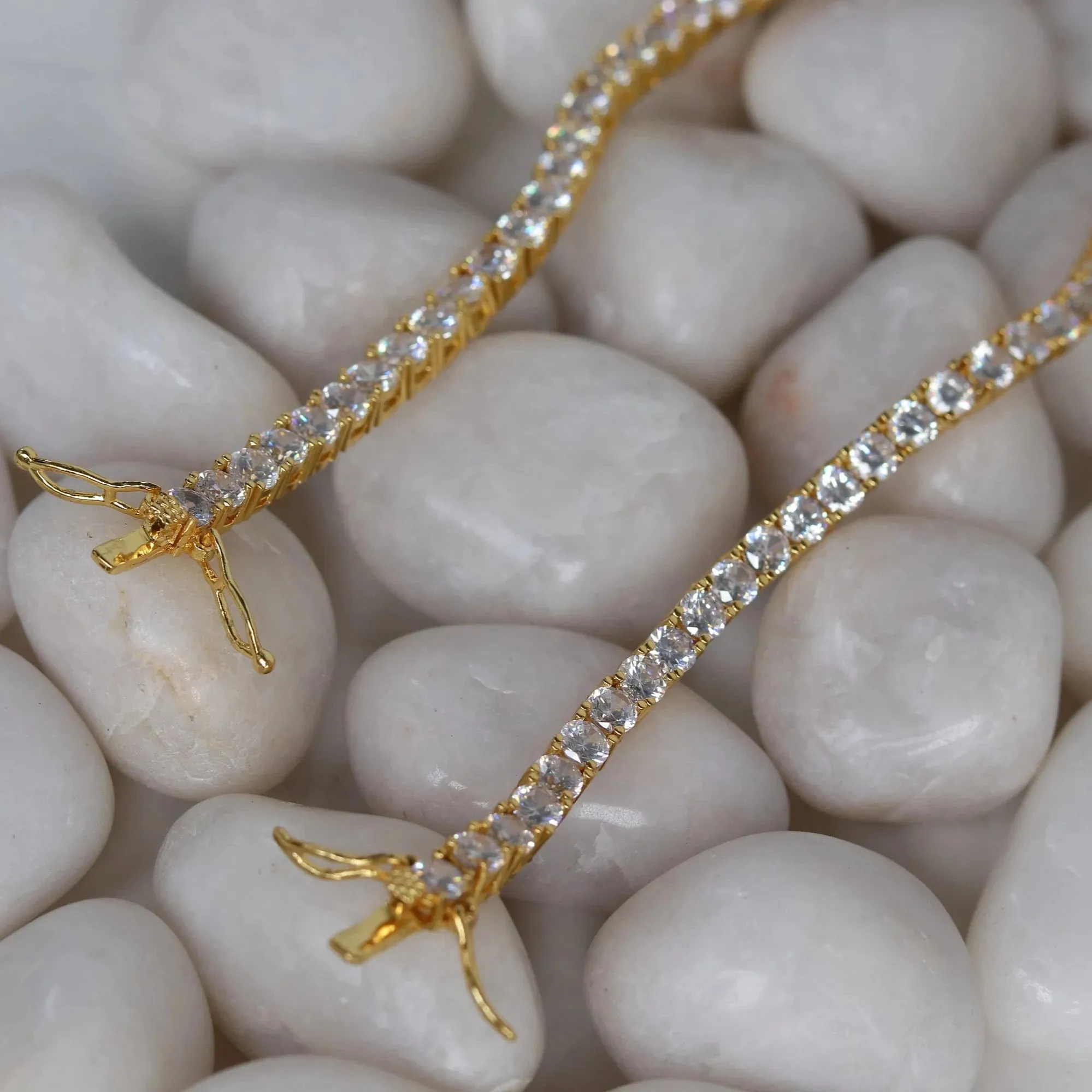 18K Gold-Filled Diamond Tennis Chain Necklace