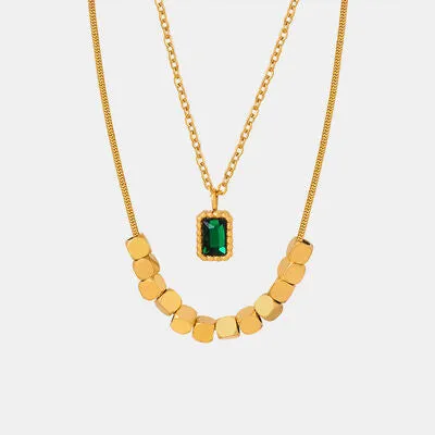 18K Gold-Plated Double-Layered Necklace