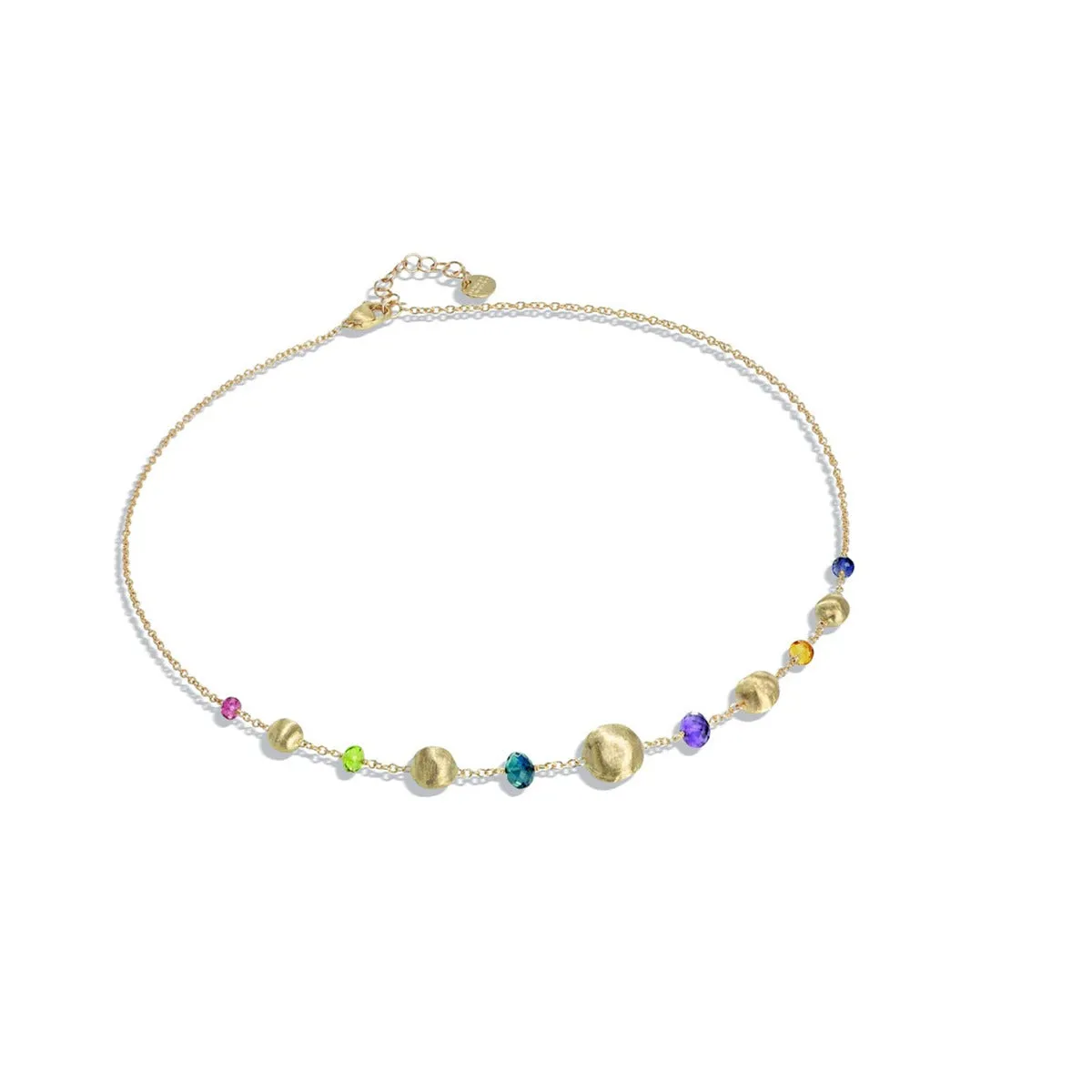 18K Yellow Gold Mixed Gemstone Necklace