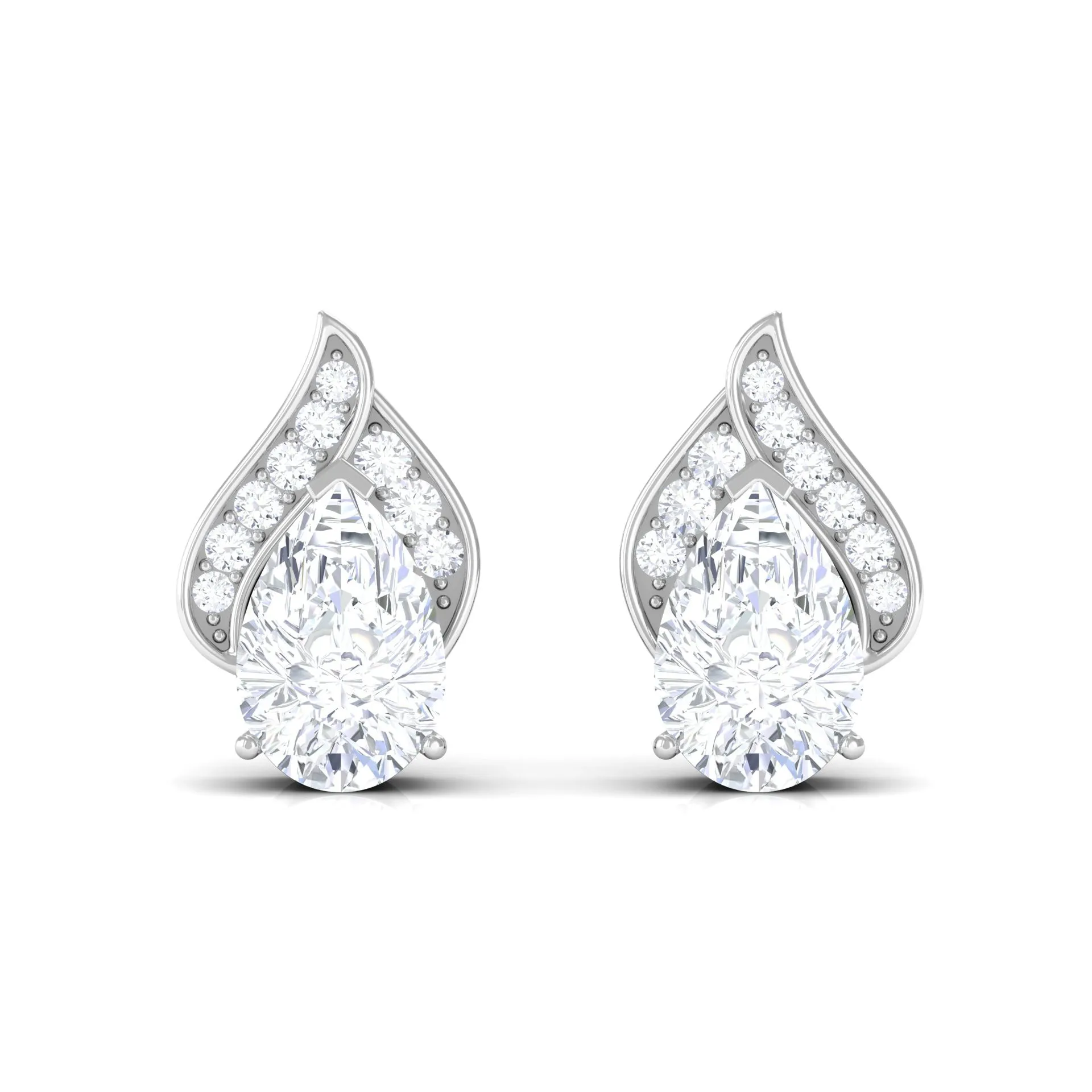 2 CT Classic Cubic Zirconia Stud Earrings in Gold