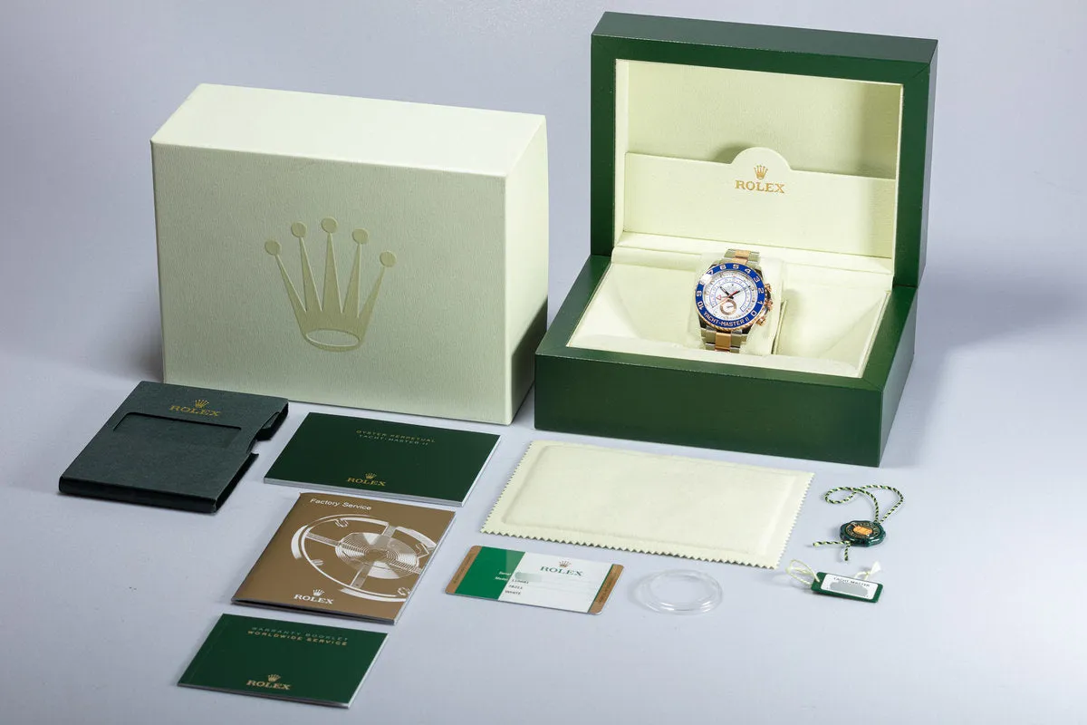 2016 Rolex 18k Rose Gold & Steel Yacht-Master 116681 with Box & Card