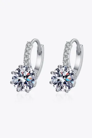 4 Carat Moissanite 925 Sterling Silver Earrings