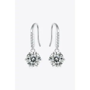 6-Prong Moissanite Drop Earrings