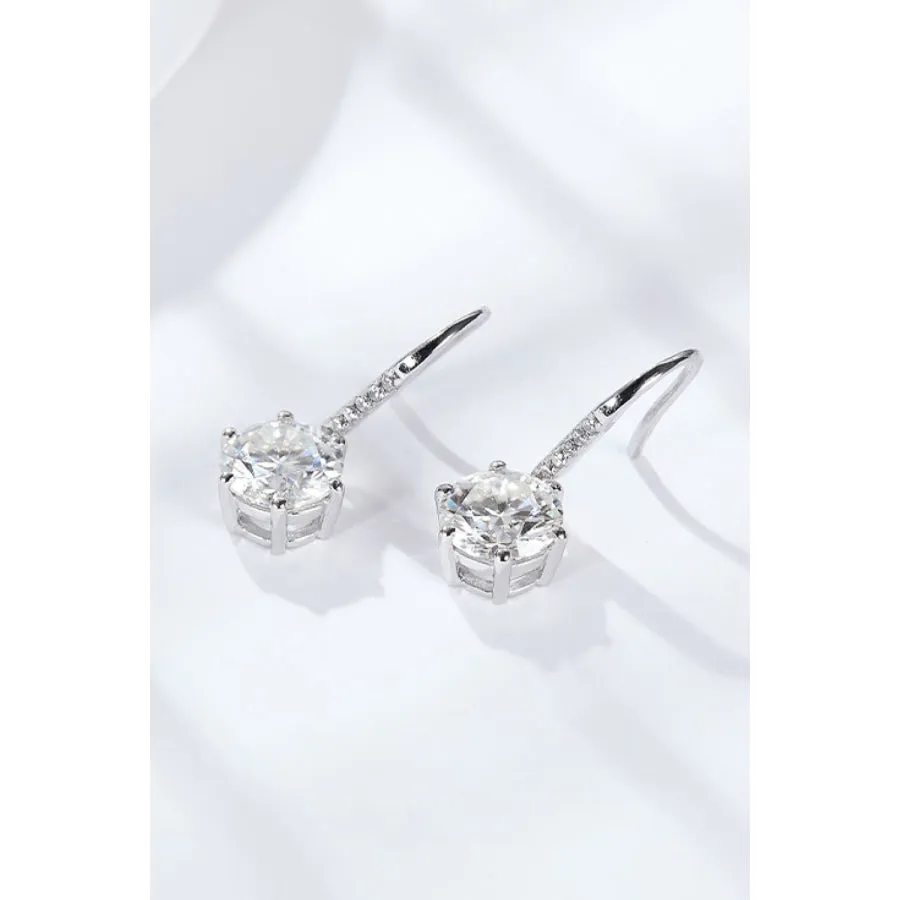 6-Prong Moissanite Drop Earrings