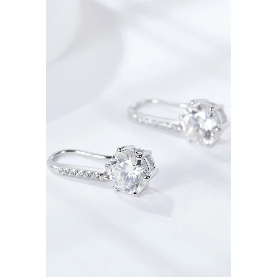 6-Prong Moissanite Drop Earrings