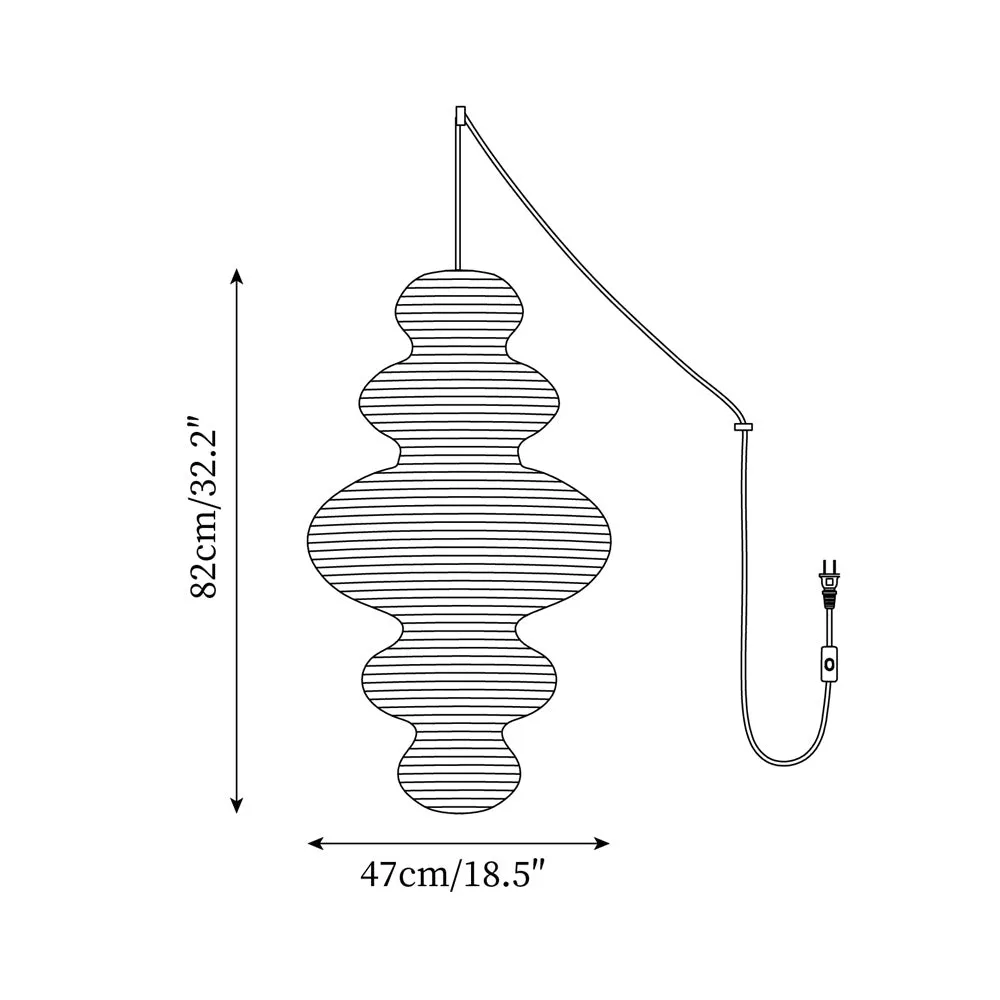 Akari Juni Plug In Pendant Lamp