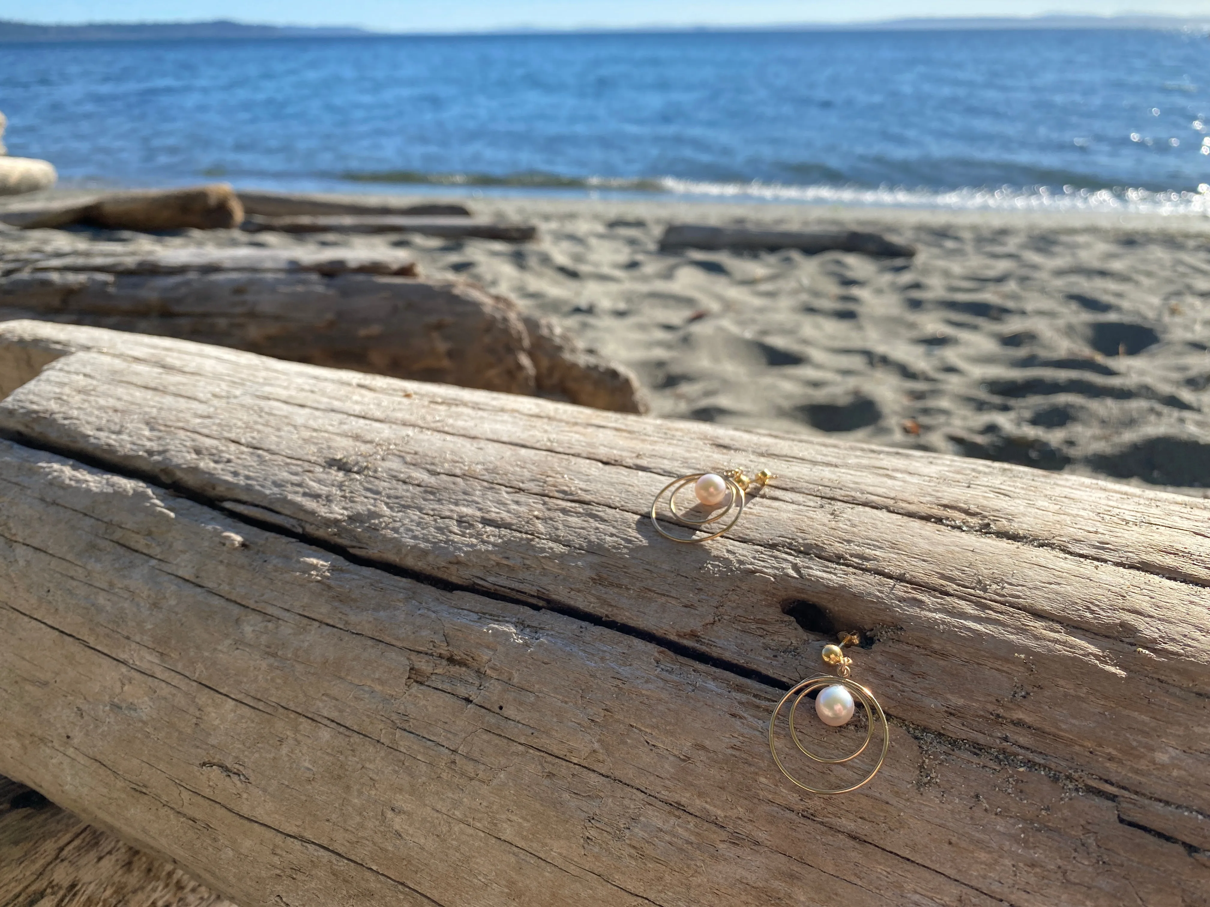 Akoya Pearl Fairy Hoop Earrings