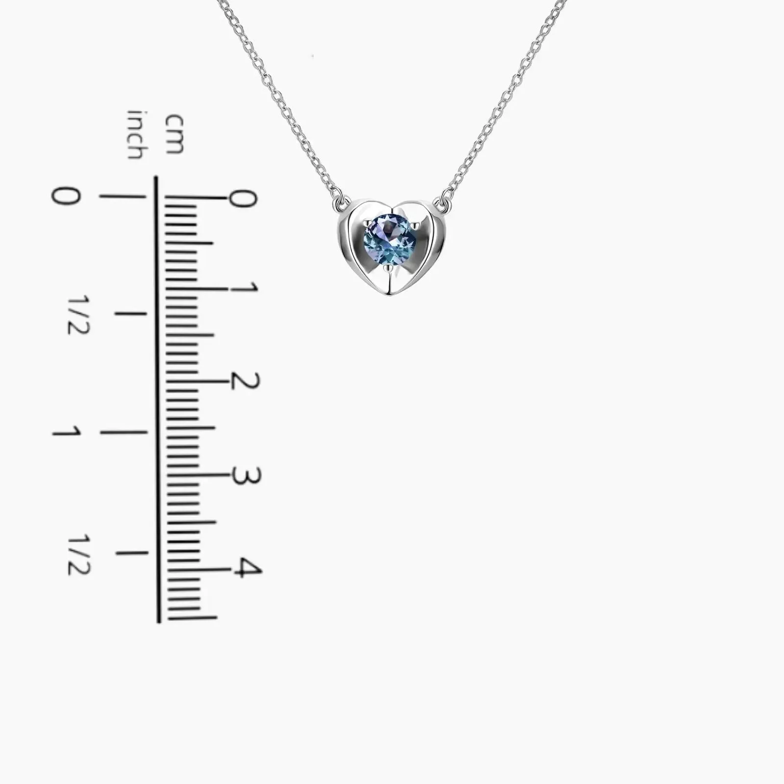 Alexandrite Heart Pendant Necklace in Sterling Silver - Irosk Australia®