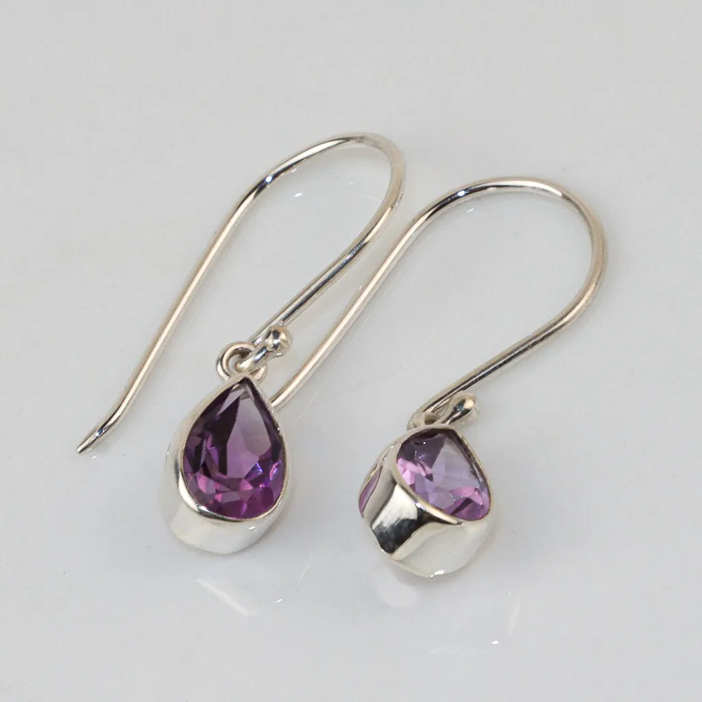 Amethyst Teardrop Earrings