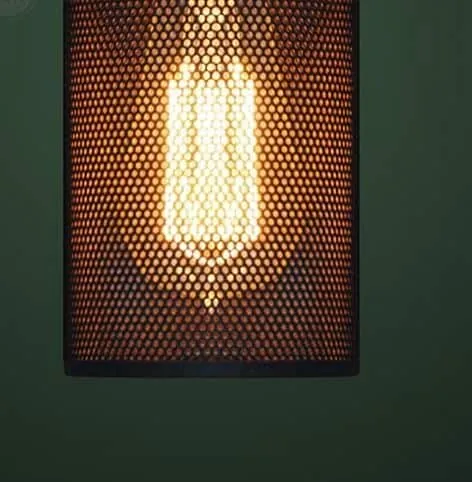 ANSELM Perforated Metal Barrel lamp