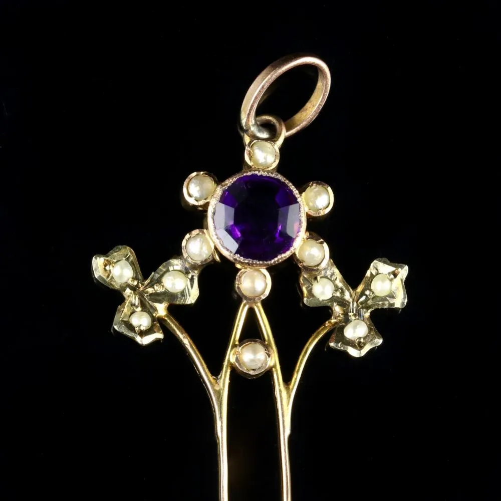 Antique Victorian Suffragette Pendant 9Ct Circa 1900