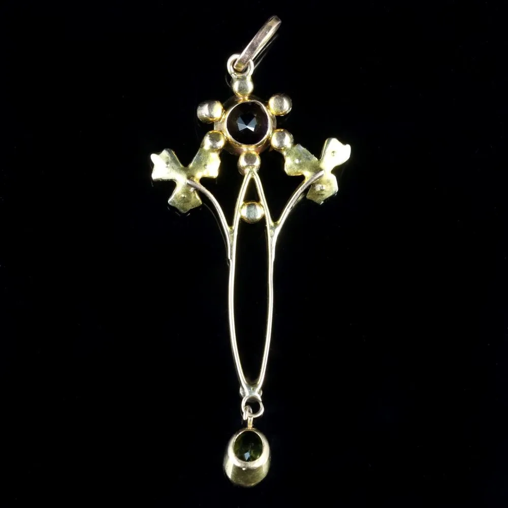 Antique Victorian Suffragette Pendant 9Ct Circa 1900