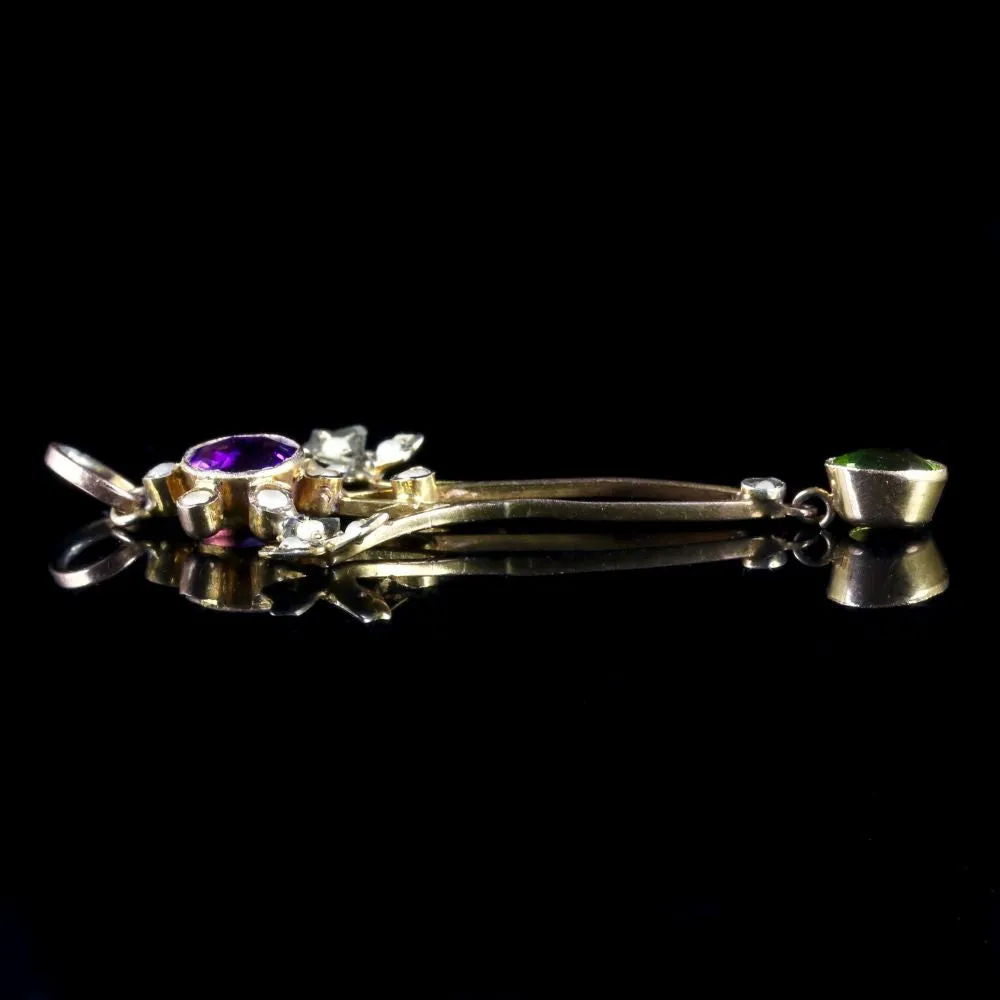 Antique Victorian Suffragette Pendant 9Ct Circa 1900