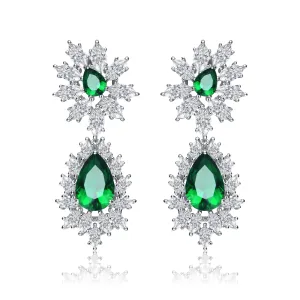 Antoinette Soleil Green Drop Earrings