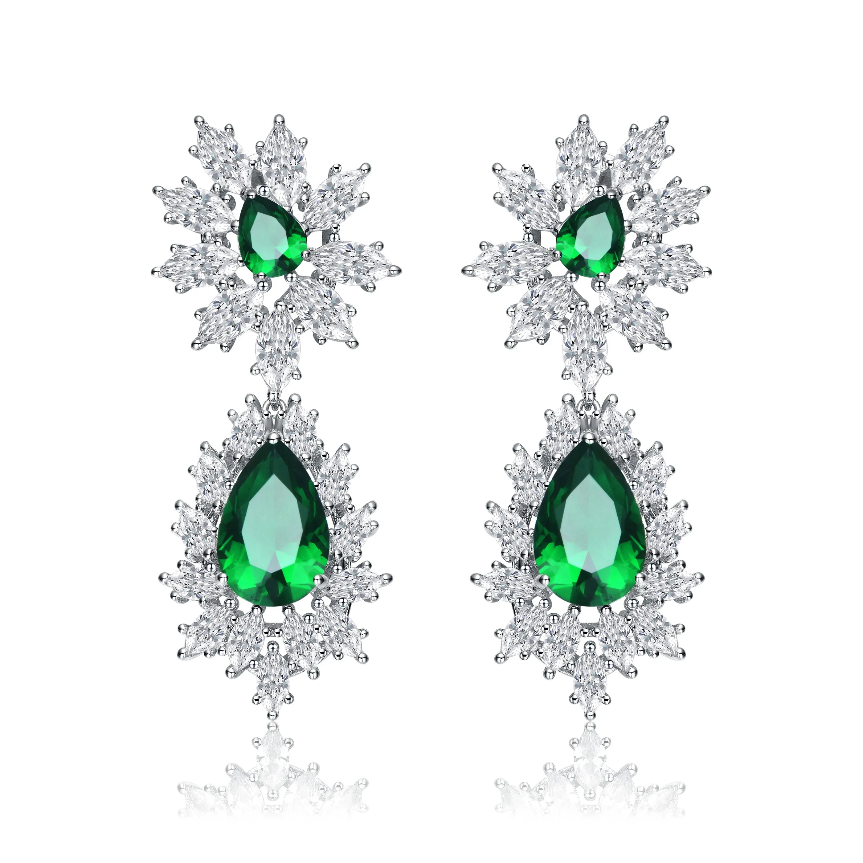 Antoinette Soleil Green Drop Earrings