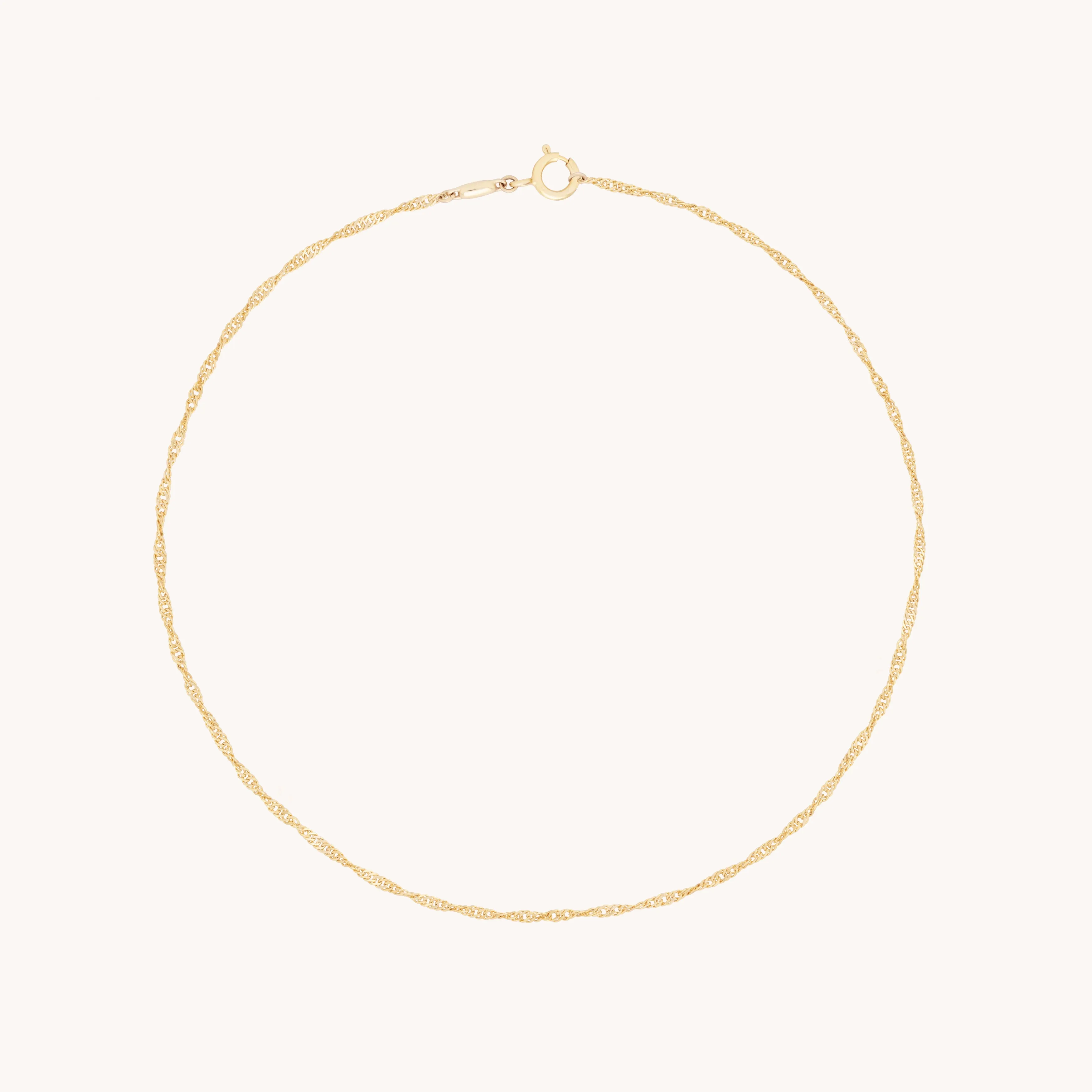 Astrid Chain Anklet in Solid Gold