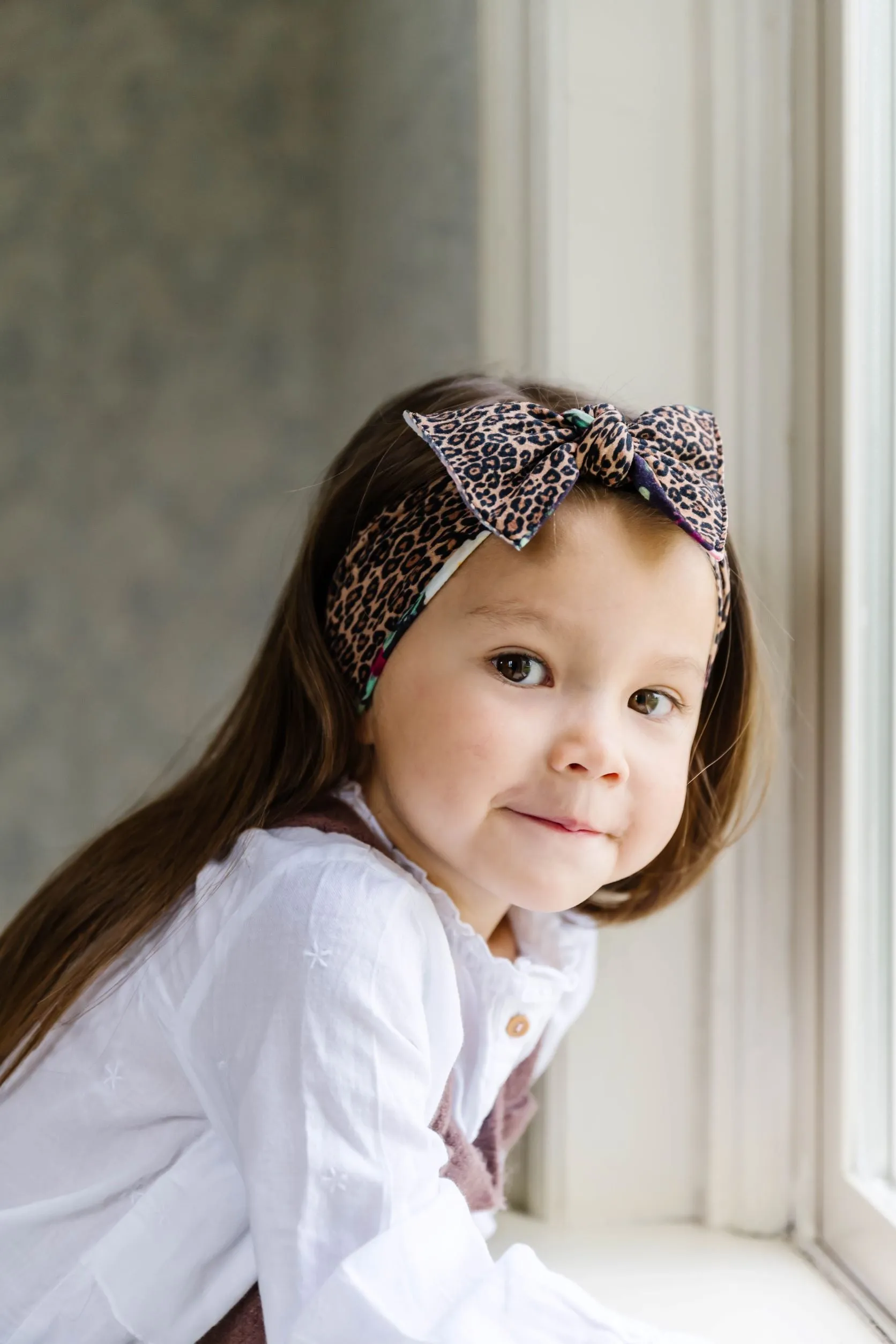 Baby Bling Lola Reverse-A-Bow Printed Knot Headband