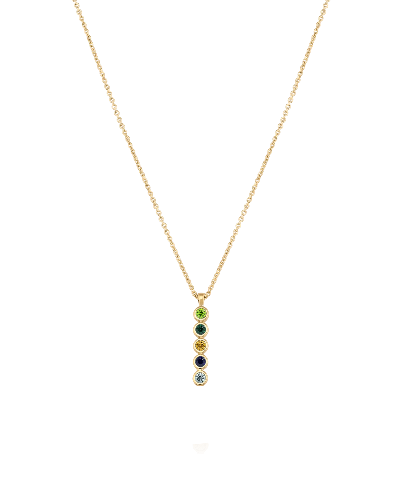 Birthstone Bar Chain Necklace - 18K Rose Vermeil