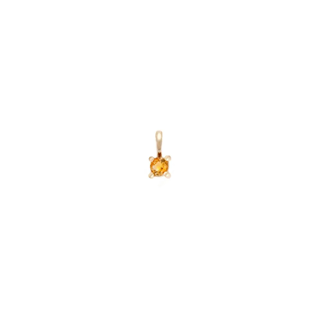 Birthstone Charm | Gold & Citrine