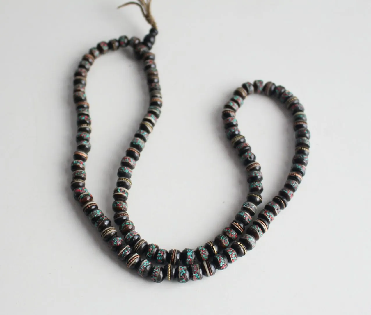 Black Bone Inlaid Prayer Mala