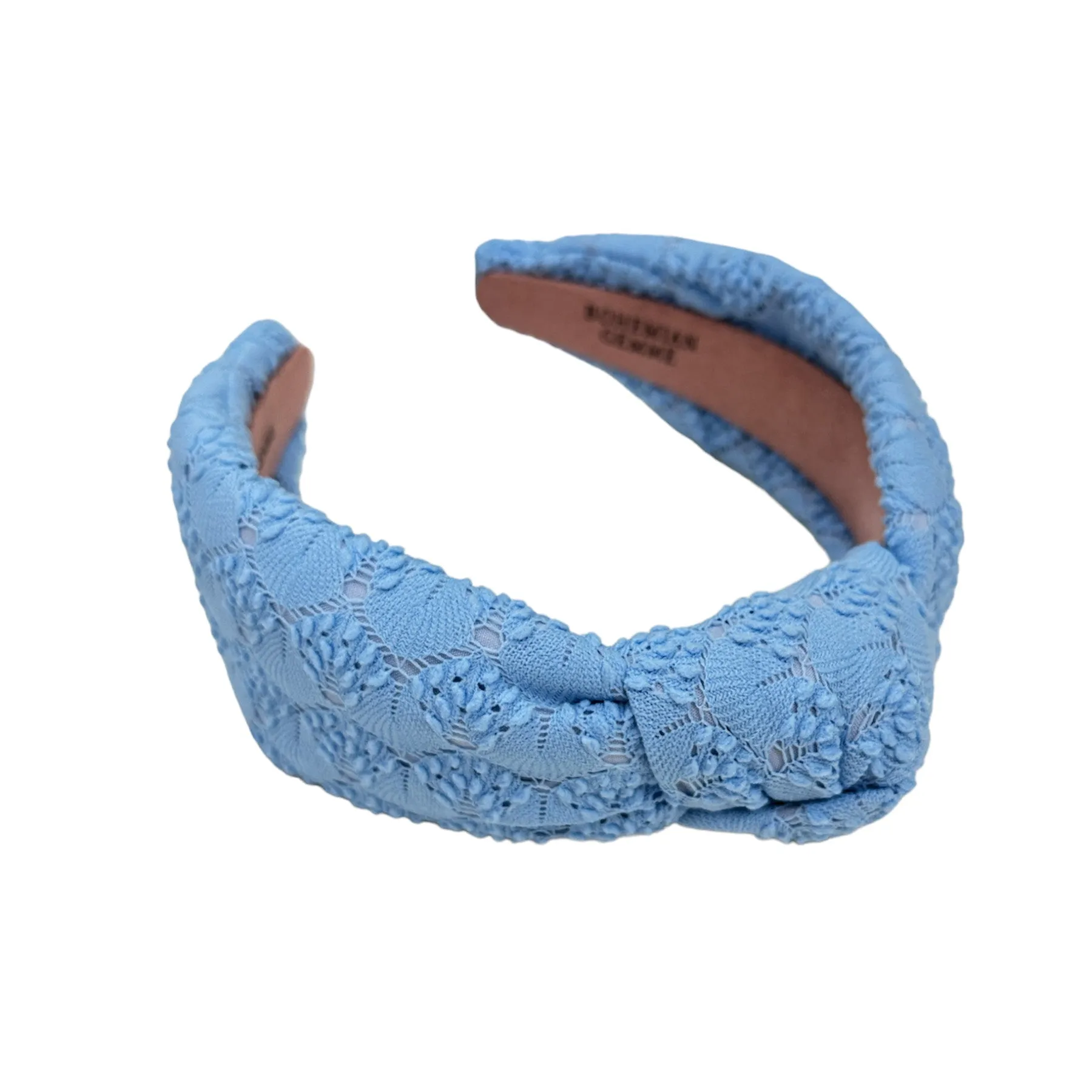 Blue Eyelet Knotted Headband