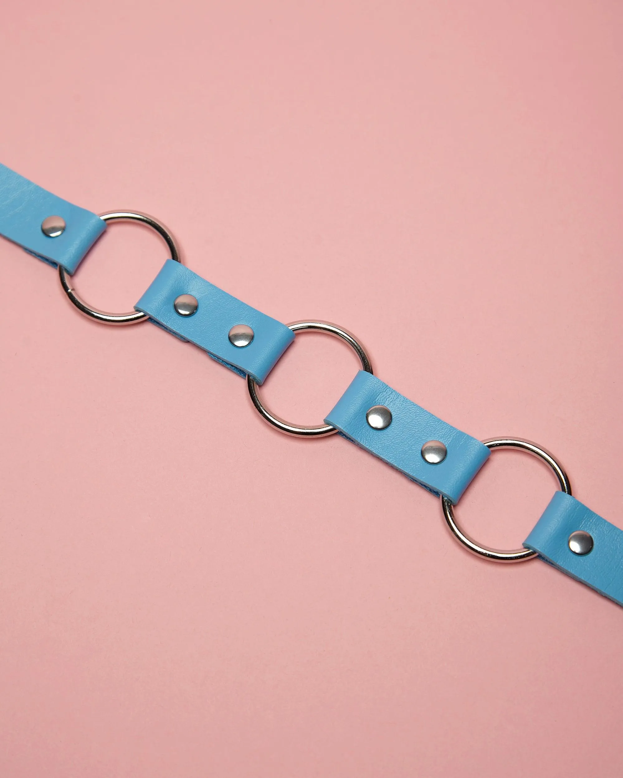 Blue hoop design - choker