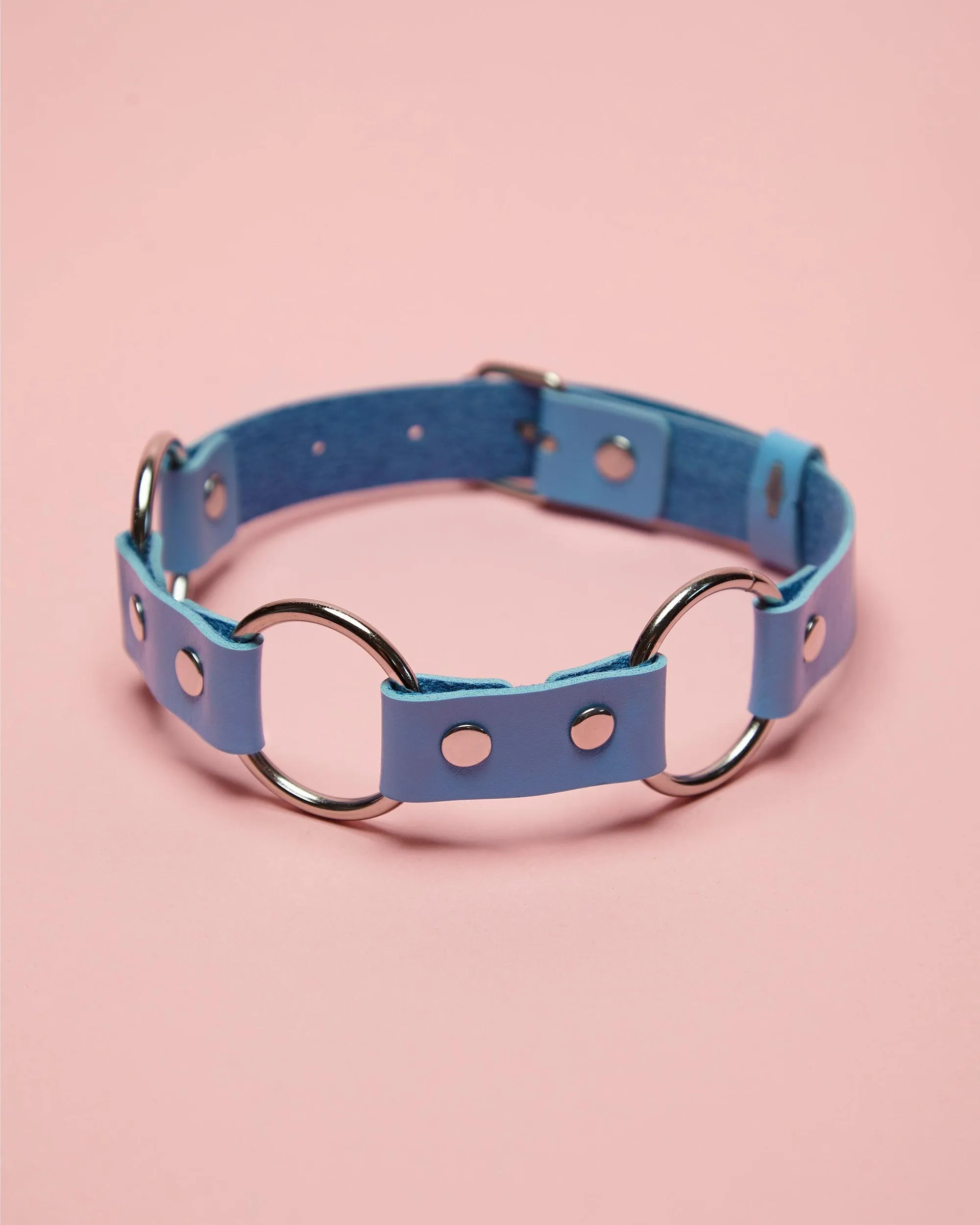 Blue hoop design - choker