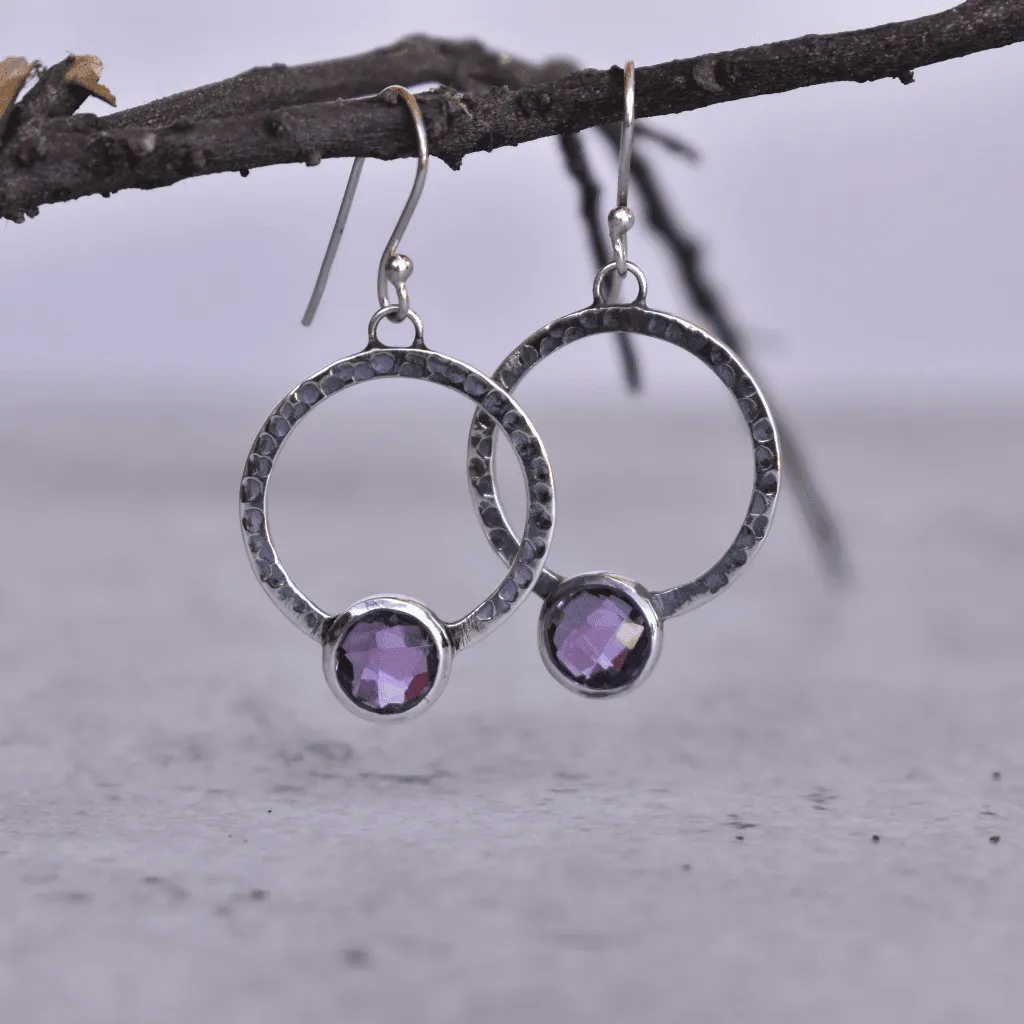 Boho Chic Flair - Amethyst Earrings