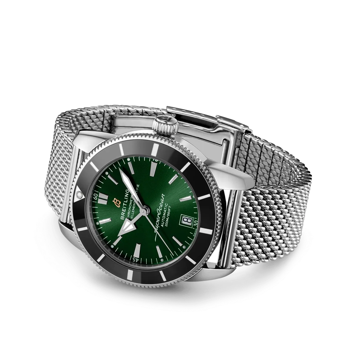 Breitling Superocean Heritage Stainless Steel Green Dial 42mm Automatic