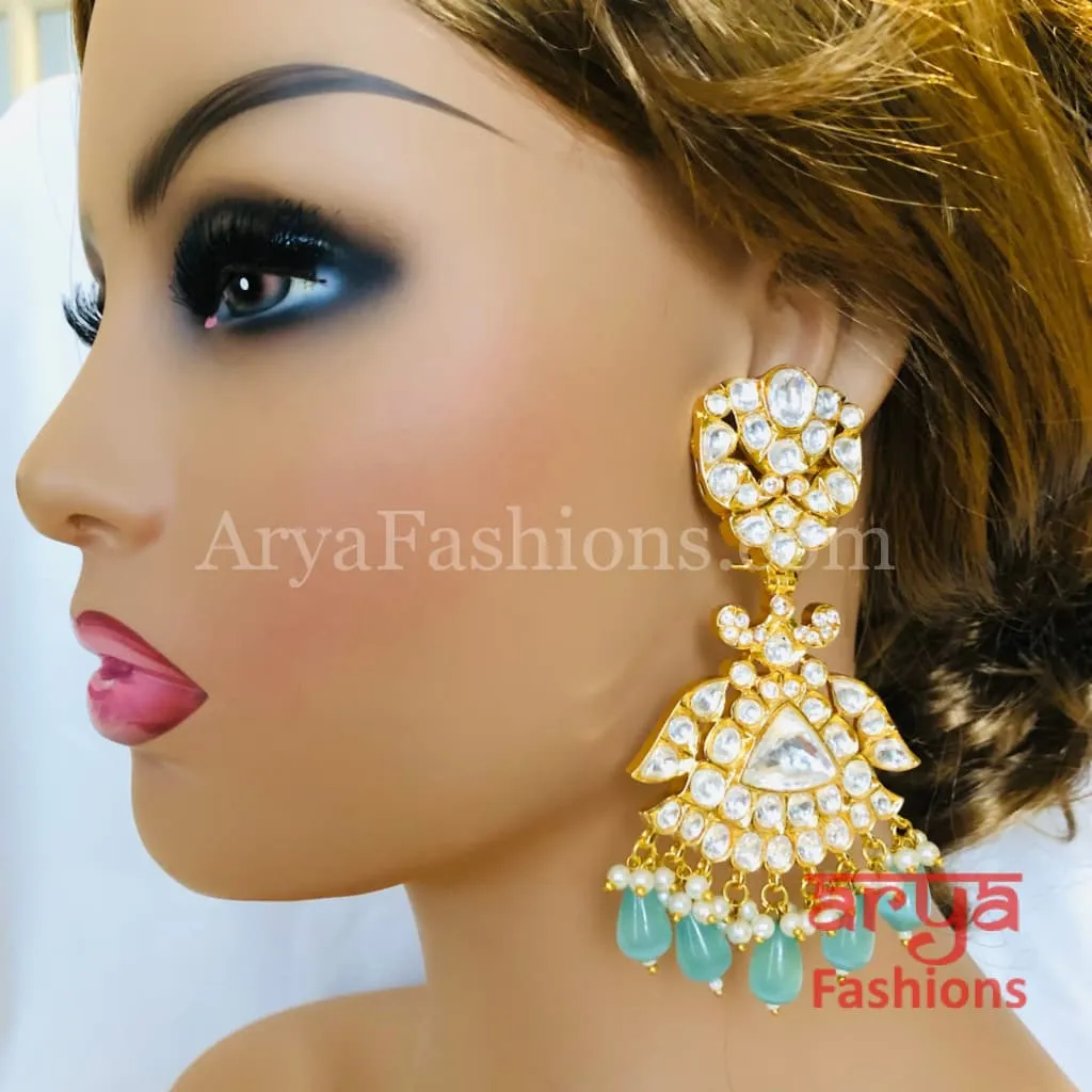 Bridal Jadau Kundan Ruby Emerald Chandbali