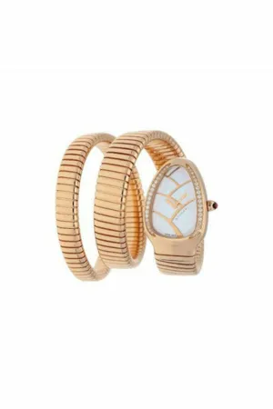 bvlgari serpenti tubogas 35mm 18k rose gold ladies watch 102450 spp35wd1gdg.2t/s0