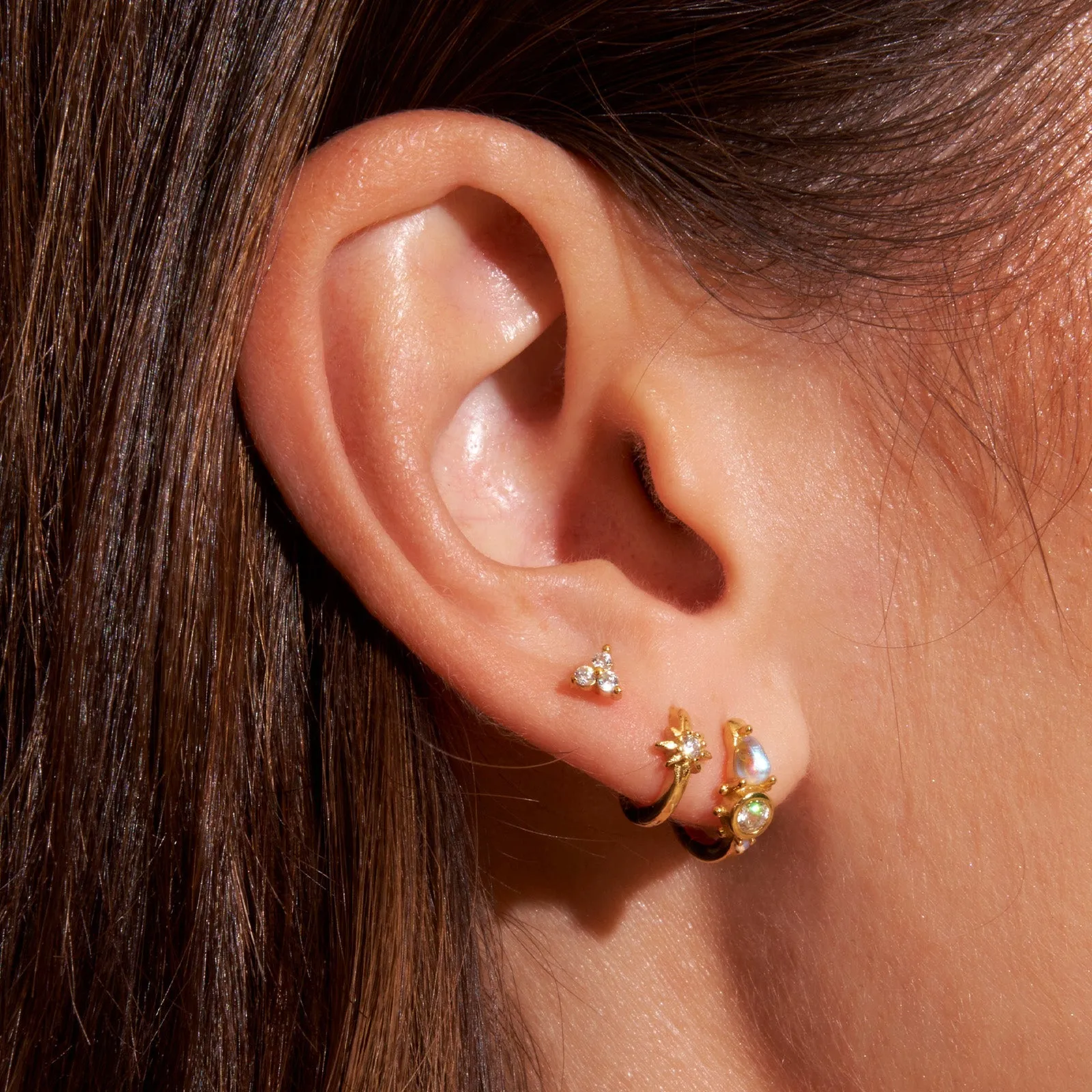 Cassia Stud Earrings - Stone