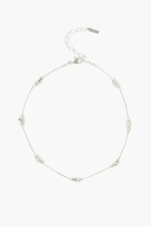 Chan Luu Sterling Silver Facetted Bead Anklet