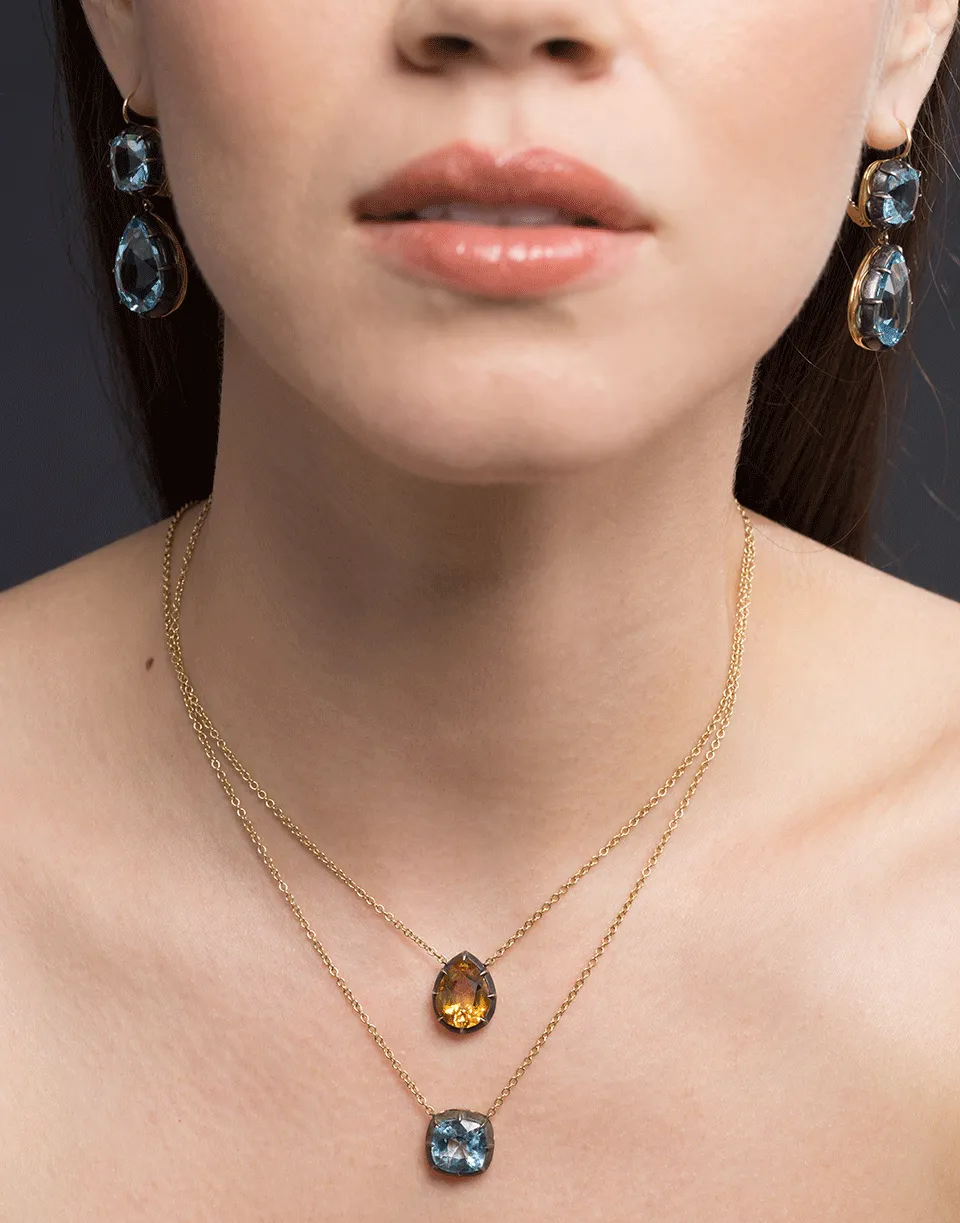 Citrine Solitaire Pendant Necklace