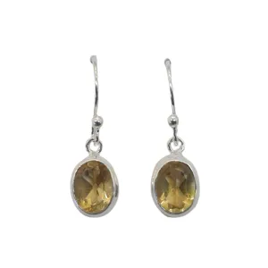 Citrine Stone drop earrings