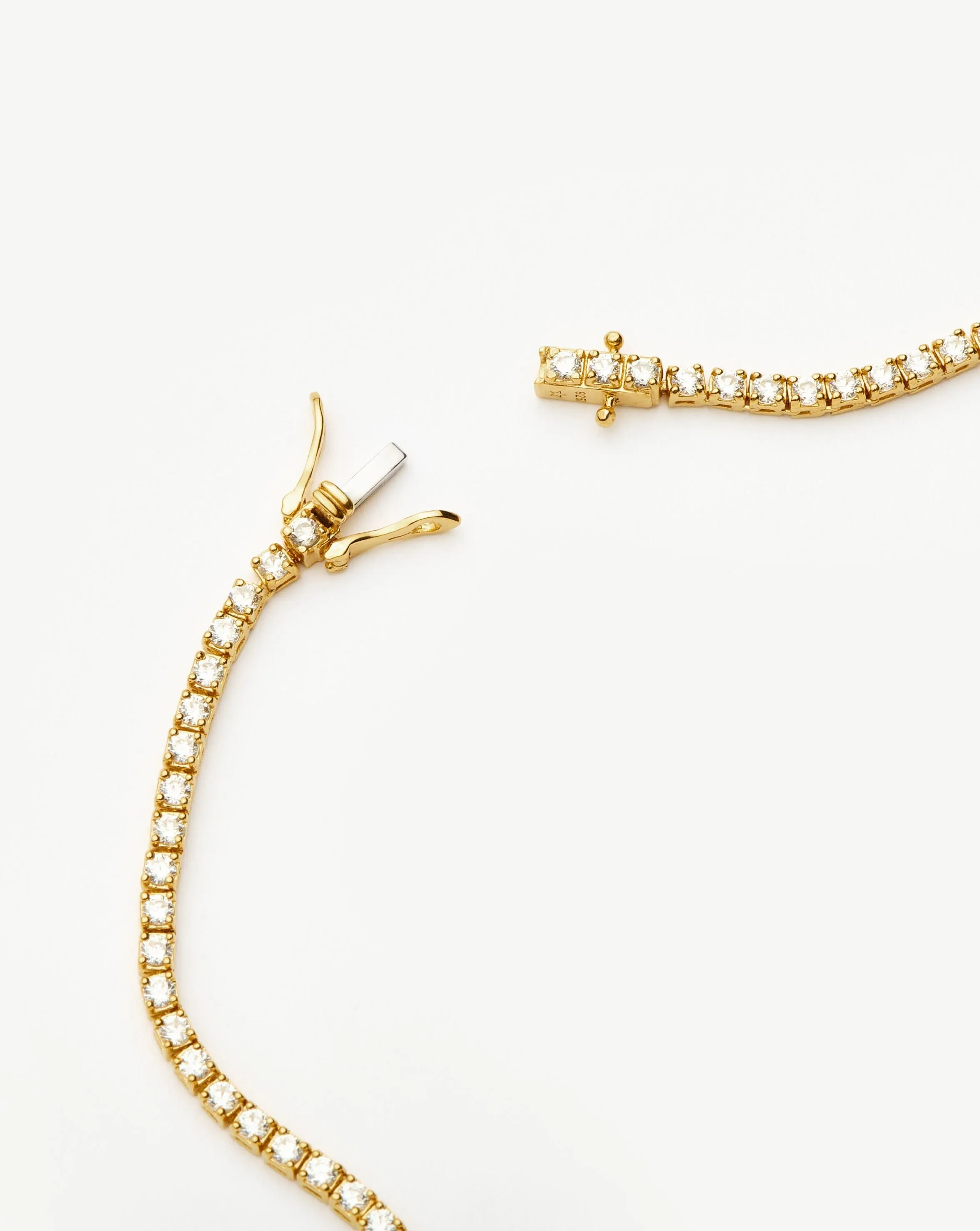 Classic Tennis Necklace | 18k Gold Vermeil Cubic Zirconia