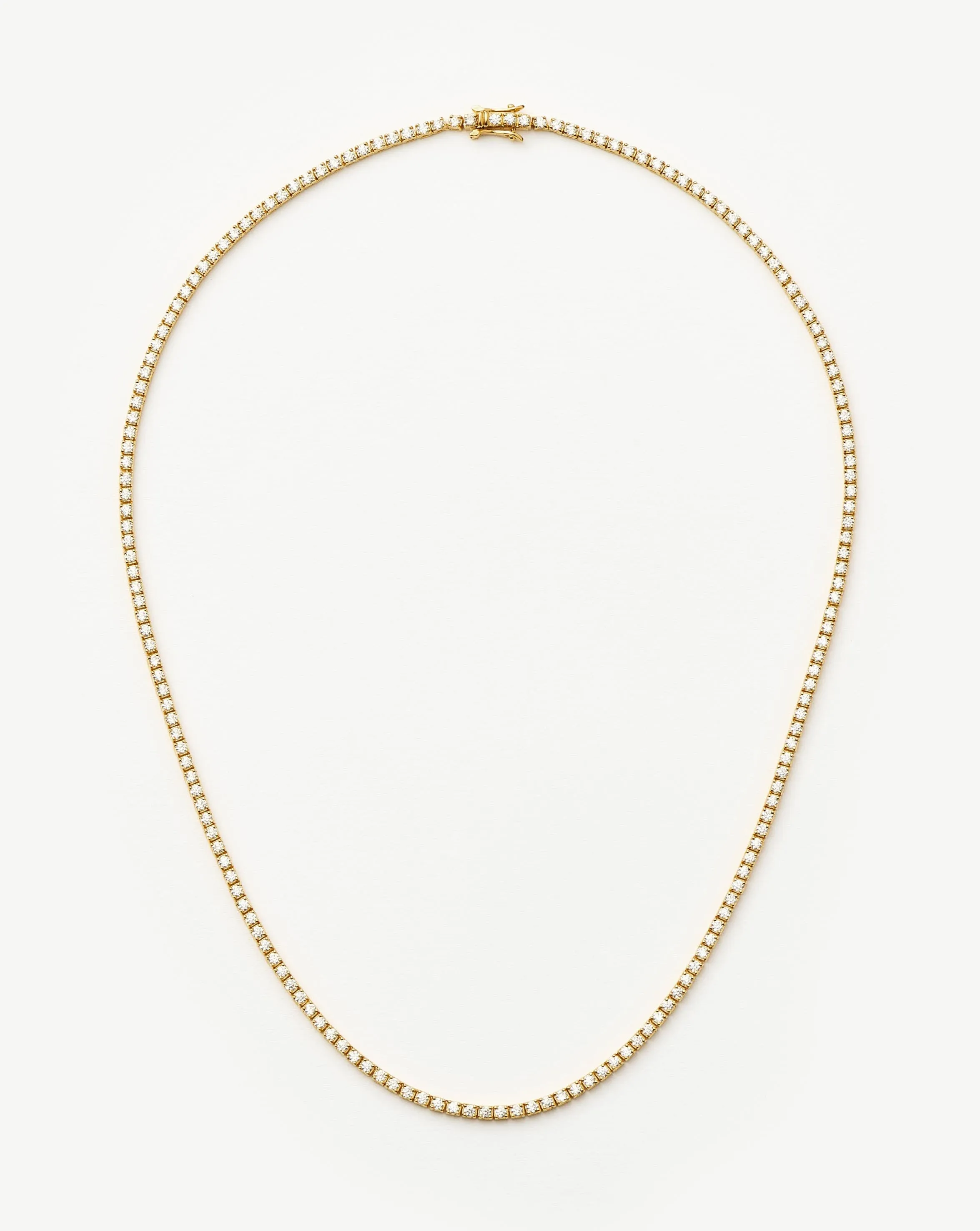 Classic Tennis Necklace | 18k Gold Vermeil Cubic Zirconia