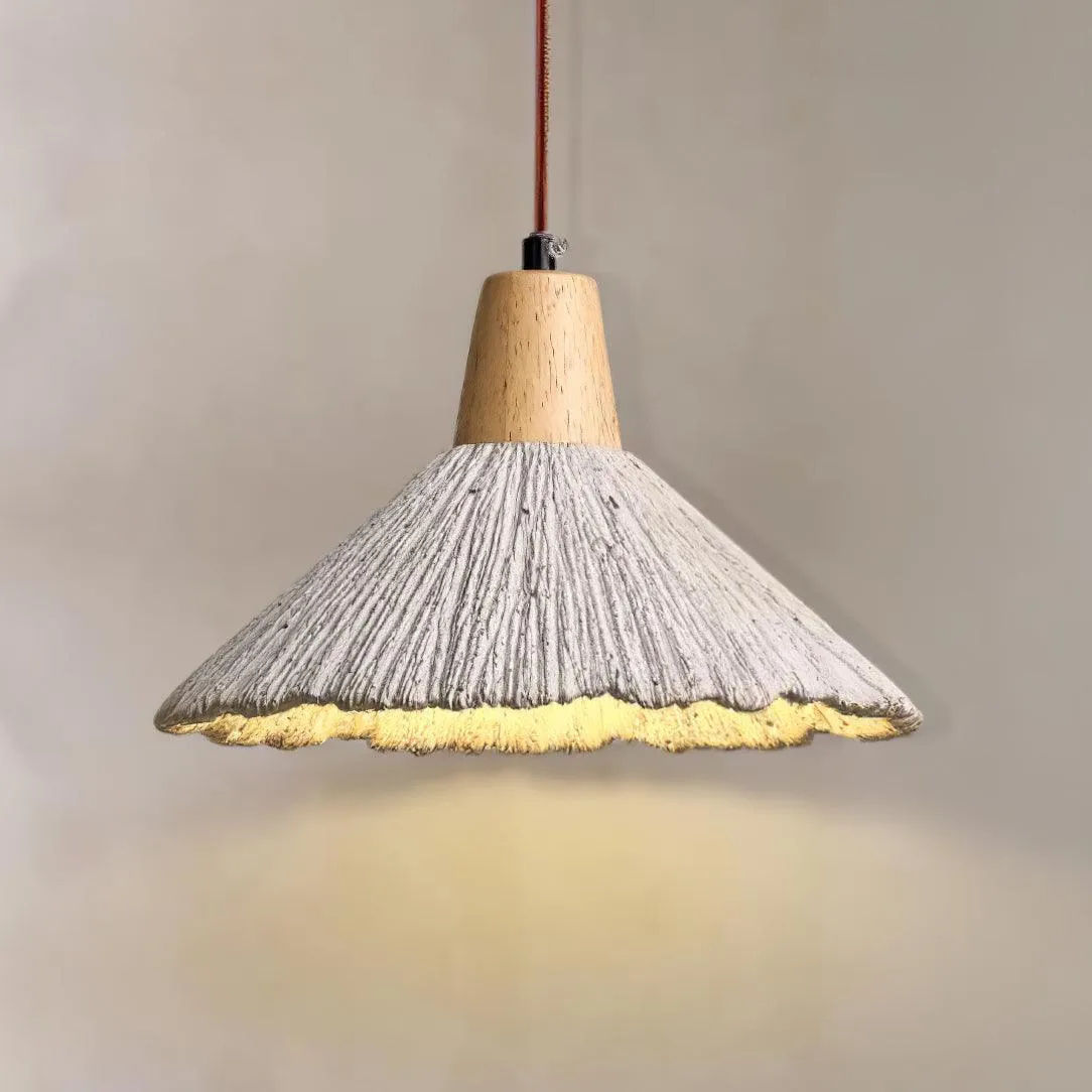 Concrete Pleated Pendant Lamp