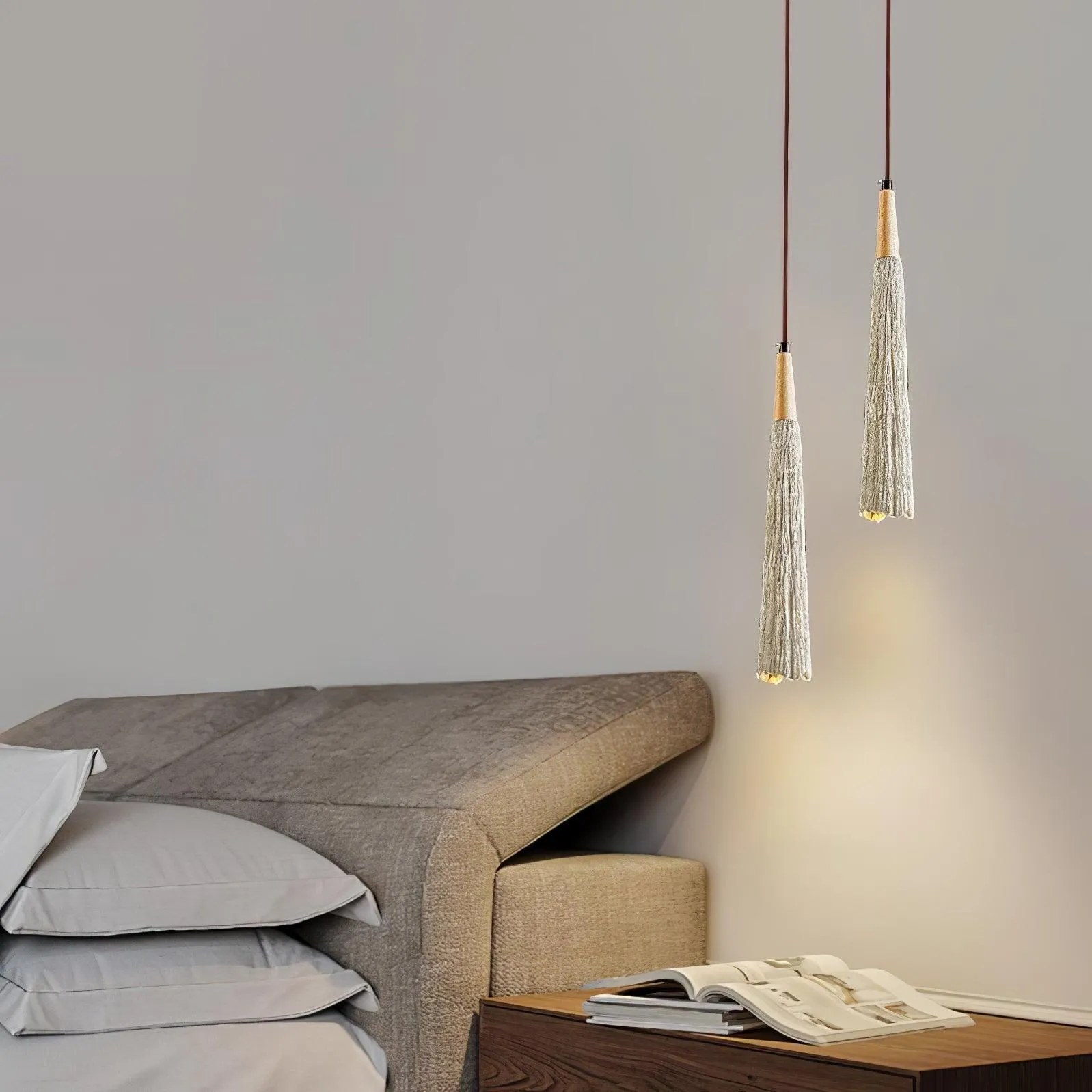 Concrete Pleated Pendant Lamp