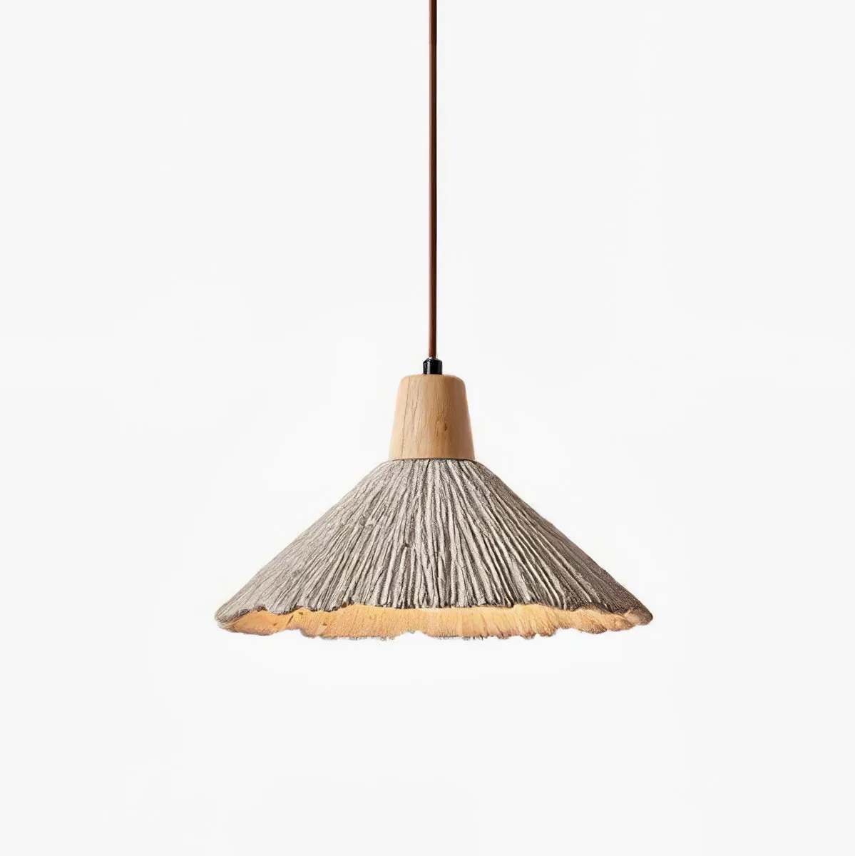 Concrete Pleated Pendant Lamp