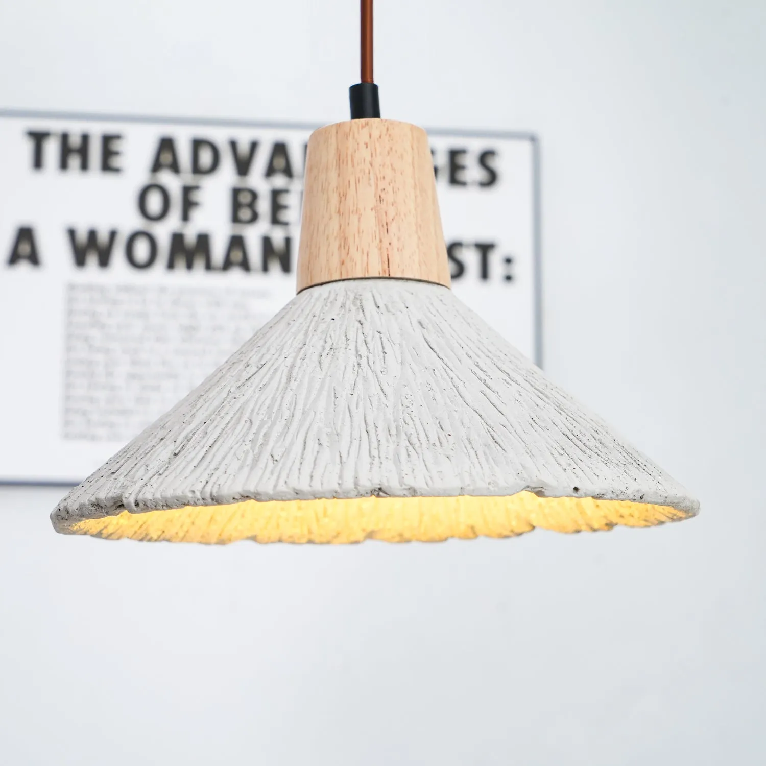 Concrete Pleated Pendant Lamp