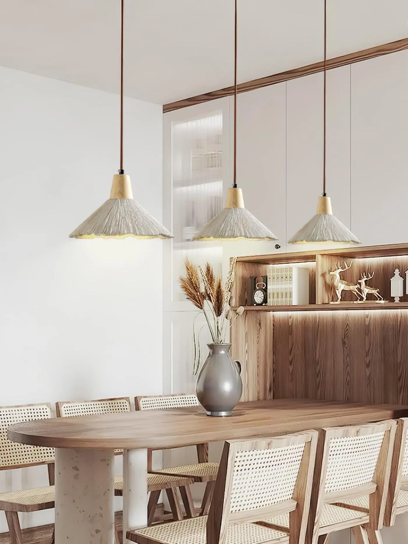 Concrete Pleated Pendant Lamp