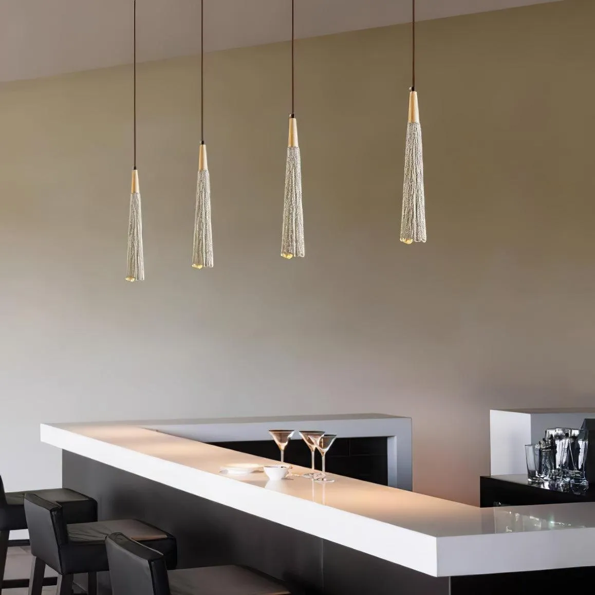 Concrete Pleated Pendant Lamp