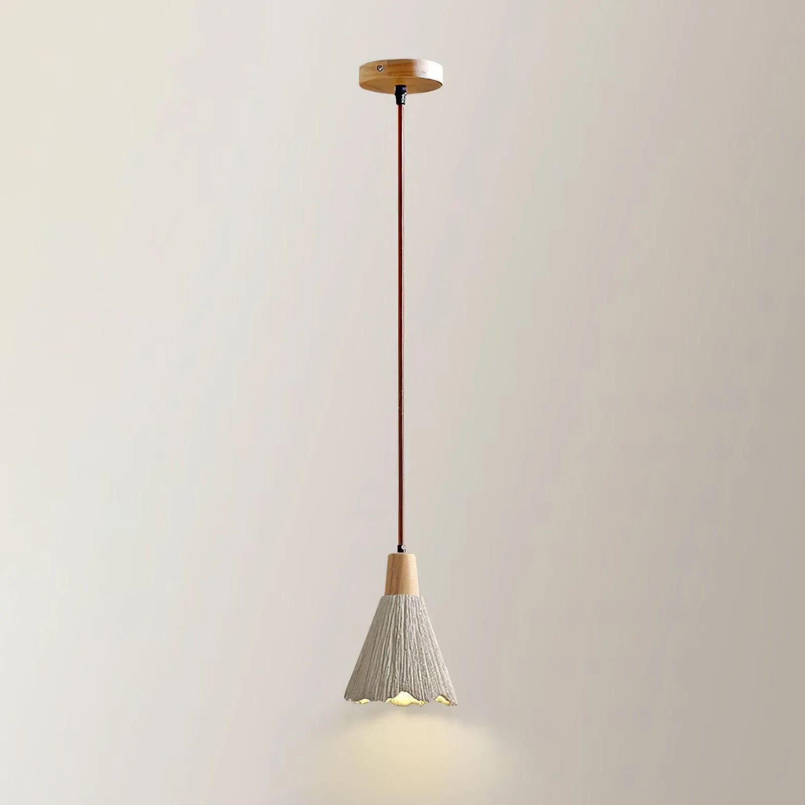 Concrete Pleated Pendant Lamp