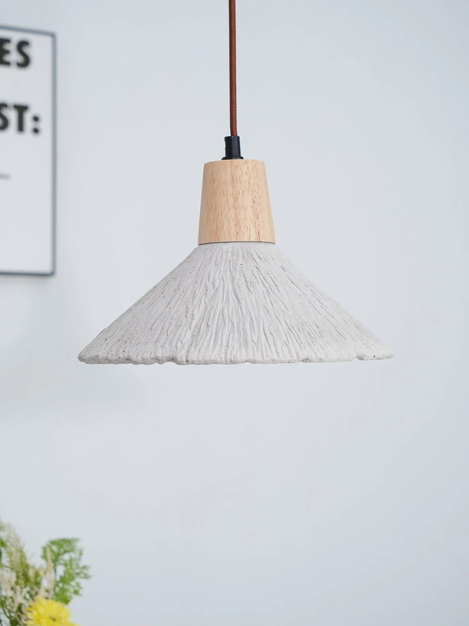 Concrete Pleated Pendant Lamp