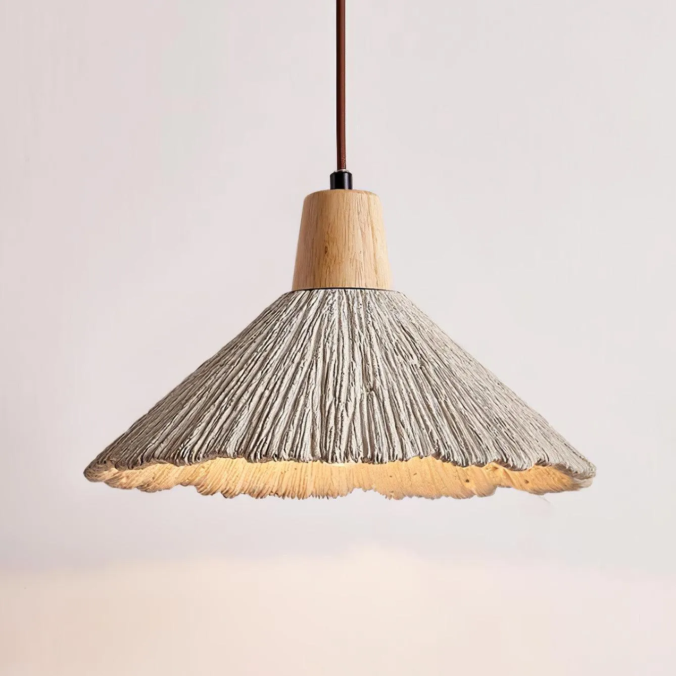 Concrete Pleated Pendant Lamp